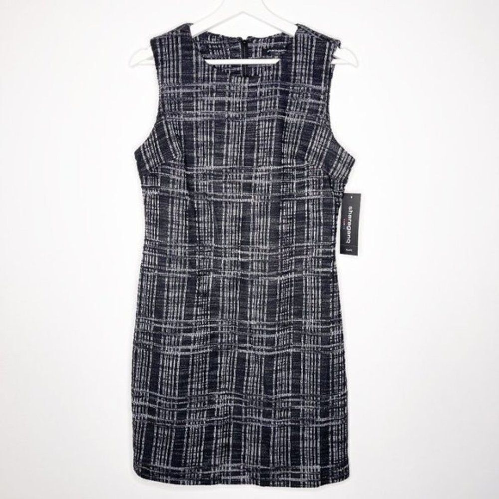 SHARAGANO Knit Printed Sheath Dress - Picture 1 of 7